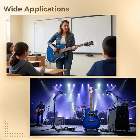 Soundhole Acoustic Guitar Pickup, 9.1 in / 23 cm Acoustic Electric Transducer with Tone and Volume Control, Attachment Force Pickup for Guitar, Easy Install in Kuwait