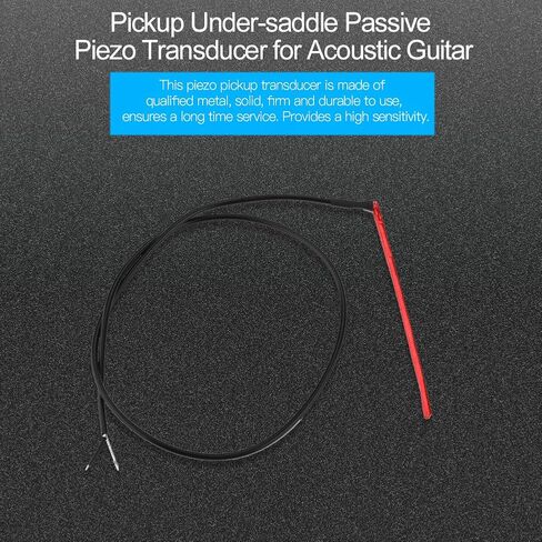 Acoustic Guitar Transducer, Portable Passive Piezo Under Saddle Pickup for Live Performance Studio Recording Home Practice Musicians in Kuwait