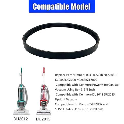 3 عبوات من حزام المكنسة الكهربائية المتوافق مع مكنسة كهربائية بعلبة كينمور PowerMate استبدال CB-3 20-5218 20-53013 KC28SEDCZ000 KC28SBZTZ000 in Saudi Arabia