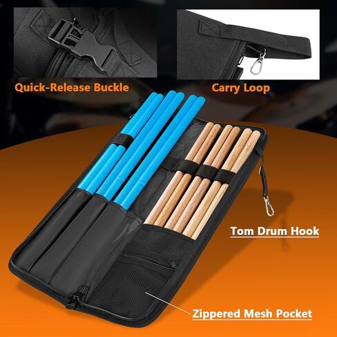 حقيبة الصنج من LETSROCK مع حقيبة عصا الطبل، حقيبة ظهر الصنج تحمل 6 أعواد طبلة، تناسب الركوب مقاس 24 بوصة، وأشرطة قابلة للإخفاء وحقيبة مقاومة للماء in Kuwait