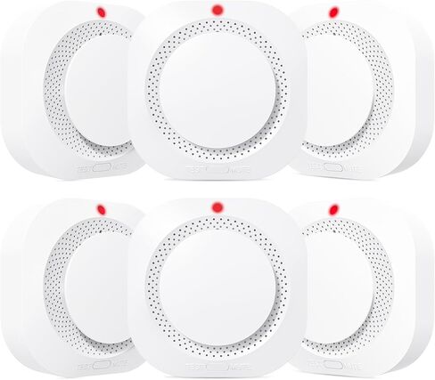 Smoke Detector, Battery Operated Smoke Alarm with Photoelectric Technology, Fire Alarms Smoke Detectors with LED Indicator and Test Button(4 Pack) in Kuwait