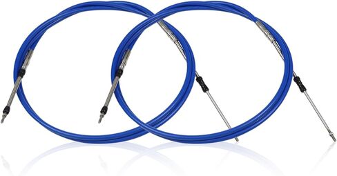 10FT 13FT 20FT 8FT Marine Throttle Shift Control Cable 33C Blue Compatible with Marine Outboard Engine Control Box (2Pcs,8ft/2.4 Meter) in Kuwait