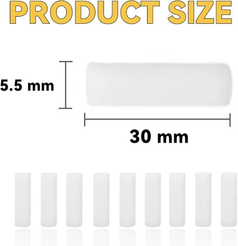 3 عبوات من نوى نكهة النعناع النباتية | 5.5 ملم × 30 ملم | كسر العادات بشكل طبيعي | يناسب موزعات القلائد القياسية | 9 مجموع النوى in Kuwait