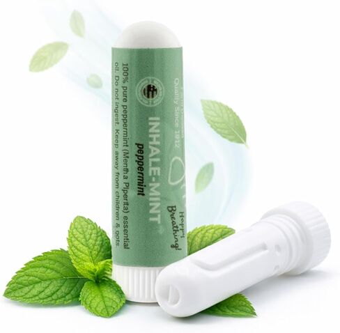 Nasal Inhaler Stick - Peppermint Essential Oil Aromatherapy Inhaler, Cool Refreshing Mint Aroma, Pocket Size, Portable, Made in USA, Sealed for Freshness, Mess-Free Design - Mint in Saudi Arabia