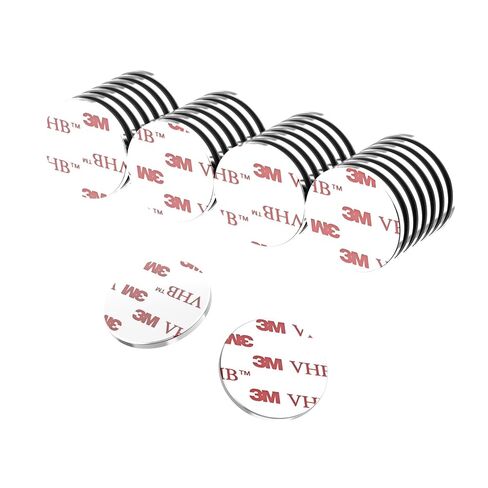 N52 Self Adhesive Super Strong Neodymium Disc Magnets-3/4 D x 1/16" H - 30 Pack W/Spacers,Powerful Rare Earth Magnets with 3M 4920 VHB Double Side Adhesive Backing, Magnet Stickers, Adhesive Magnets in Saudi Arabia