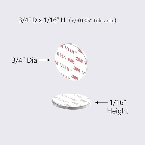 N52 Self Adhesive Super Strong Neodymium Disc Magnets-3/4 D x 1/16" H - 30 Pack W/Spacers,Powerful Rare Earth Magnets with 3M 4920 VHB Double Side Adhesive Backing, Magnet Stickers, Adhesive Magnets in Saudi Arabia