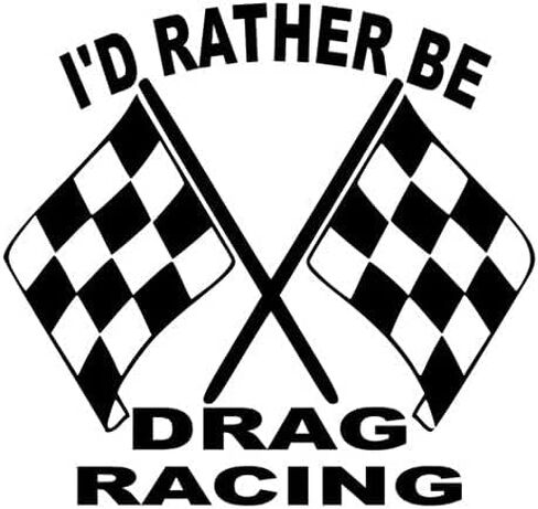 ملصق نافذة من الفينيل مطبوع عليه I'd Author Be Drag Racing، ملصق جداري تلقائي للكمبيوتر المحمول، ملصق فينيل مقطوع بالقالب للنوافذ والسيارات والشاحنات وصناديق الأدوات وأجهزة الكمبيوتر المحمولة وأجهزة MacBook - تقريبًا أي سطح صلب وأملس in Saudi Arabia