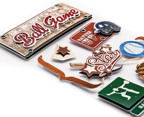 Paper House Productions STDM-0009E 3D Cardstock Stickers, Baseball (3-Pack) in Saudi Arabia