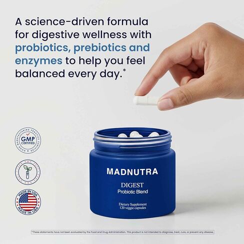 Adult Probiotic - 750 Million CFU Daily Probiotic Supplement with 10 Strains for Gut Health, Digestion & Immune Support - Enteric Coated Capsules with Vegan Probiotic for Women and Men in Saudi Arabia