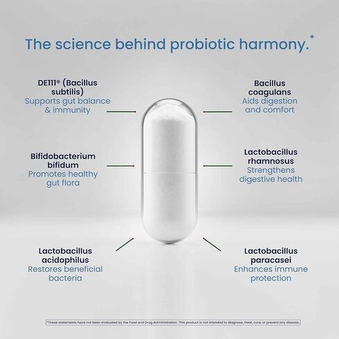 Adult Probiotic - 750 Million CFU Daily Probiotic Supplement with 10 Strains for Gut Health, Digestion & Immune Support - Enteric Coated Capsules with Vegan Probiotic for Women and Men in Saudi Arabia