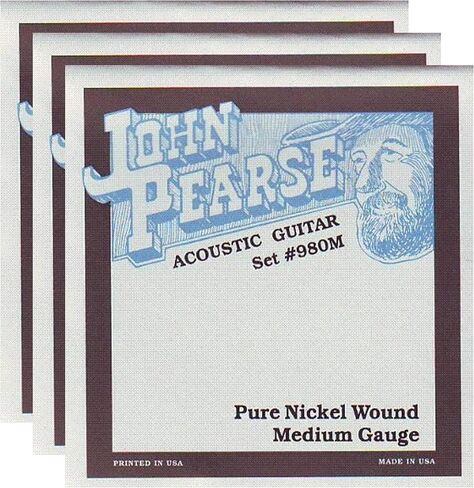John Pearse Acoustic Strings Pure Nickel Medium 13-57 (3 Pack Bundle) in Saudi Arabia