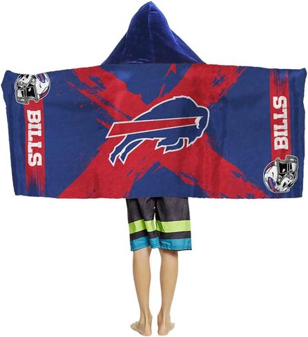 منشفة Northwest Buffalo Bills NFL Cross Out للشباب ذات القلنسوة المصنوعة من الألياف الدقيقة مقاس 22 × 51 بوصة in Saudi Arabia