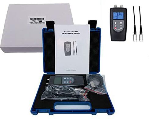 VTSYIQI Digital Vibration Analyzer 3D Vibration Meter Data Logger with 2 Piezoelectric Transducers Acceleration 0.1m/s²~400m/s² Velocity 0.01mm/s~400mm/s for Motors Fans Pumps Machinery in Kuwait