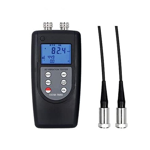 VTSYIQI Digital Vibration Analyzer 3D Vibration Meter Data Logger with 2 Piezoelectric Transducers Acceleration 0.1m/s²~400m/s² Velocity 0.01mm/s~400mm/s for Motors Fans Pumps Machinery in Kuwait