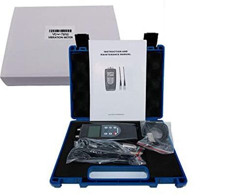 VTSYIQI Digital Vibration Analyzer 3D Vibration Meter Data Logger with 2 Piezoelectric Transducers Acceleration 0.1m/s²~400m/s² Velocity 0.01mm/s~400mm/s for Motors Fans Pumps Machinery in Kuwait