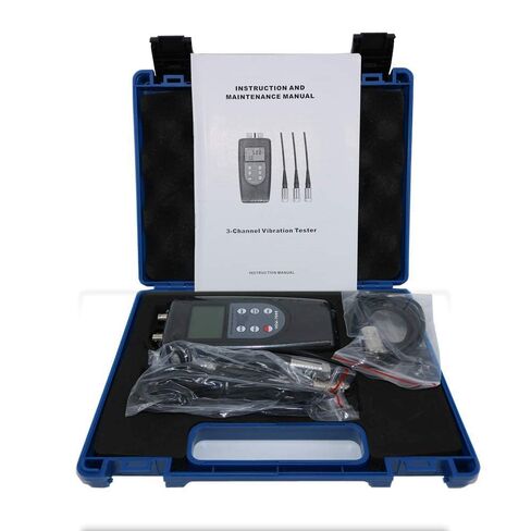 Digital 3D Vibration Meters Vibrometers with 3 Piezoelectric Transducers Acceleration 0.1m/s²~400m/s² Velocity 0.01mm/s~400mm/s for Industrial Bearings Generators Compressors CNC Machines in Kuwait