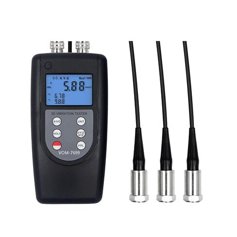 Digital 3D Vibration Meters Vibrometers with 3 Piezoelectric Transducers Acceleration 0.1m/s²~400m/s² Velocity 0.01mm/s~400mm/s for Industrial Bearings Generators Compressors CNC Machines in Kuwait