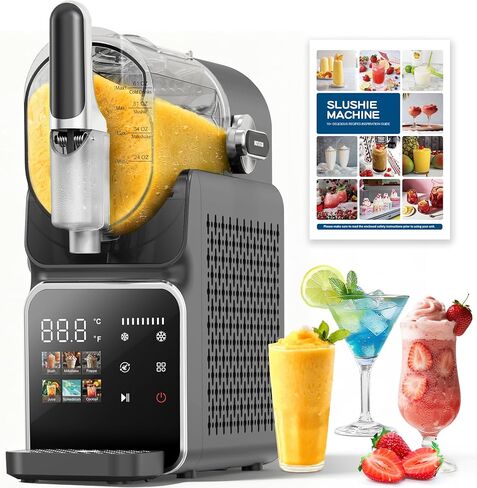 Slushie Machine, Frozen Drink Machine & Slushy Maker with Touchscreen, No Ice Needed, 6 Modes, Snow Flake Adjustment, Auto Clean, Gifts for Kitchen, Make Margaritas, Frappés, Milk Shake and More in Kuwait