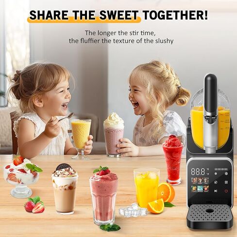 Slushie Machine, Frozen Drink Machine & Slushy Maker with Touchscreen, No Ice Needed, 6 Modes, Snow Flake Adjustment, Auto Clean, Gifts for Kitchen, Make Margaritas, Frappés, Milk Shake and More in Kuwait