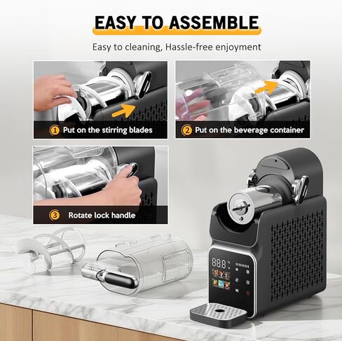 Slushie Machine, Frozen Drink Machine & Slushy Maker with Touchscreen, No Ice Needed, 6 Modes, Snow Flake Adjustment, Auto Clean, Gifts for Kitchen, Make Margaritas, Frappés, Milk Shake and More in Kuwait