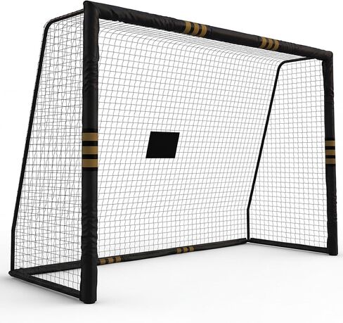 هدف كرة القدم في الفناء الخلفي PeakPursuit مقاس 8 × 5 أقدام، شبكة كرة قدم بإطار معدني شديد التحمل مع إسفنجة لؤلؤية مضادة للتصادمات، عمود هدف مبطن بالفوم مقاوم للطقس، سهل التجميع in Kuwait