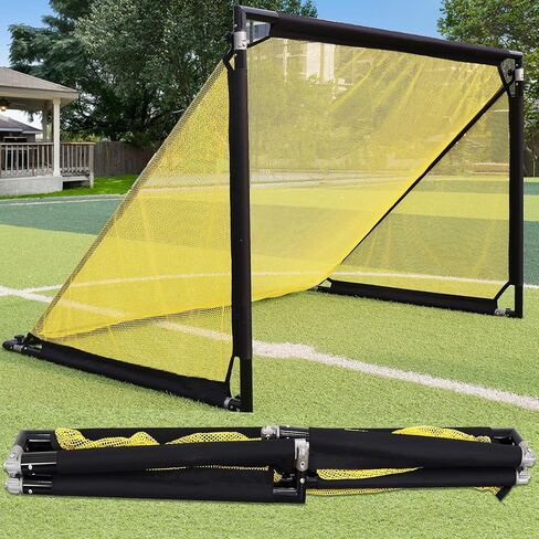 Patented Aluminum Soccer Goal – No-Wobble Design, 10 Second Quick Fold, 4x2.5/5x3/6x4 FT Portable Football Goals for Backyard, Mini Soccer Goal for All Ages Training & Travel with Carry Bag in Saudi Arabia