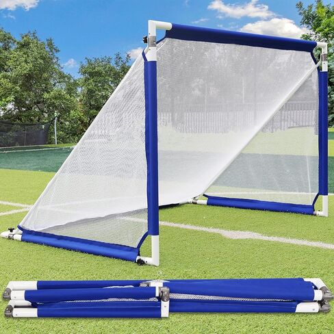 Patented Aluminum Soccer Goal – No-Wobble Design, 10 Second Quick Fold, 4x2.5/5x3/6x4 FT Portable Football Goals for Backyard, Mini Soccer Goal for All Ages Training & Travel with Carry Bag in Saudi Arabia