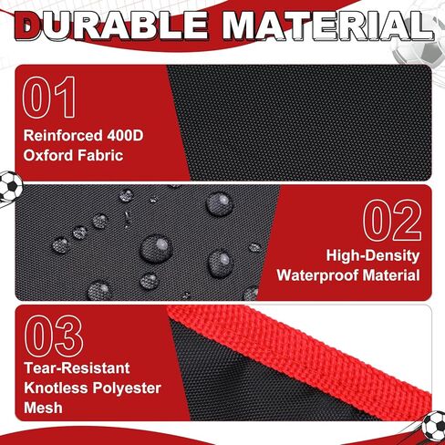 Outus Soccer Target Net Compatible with 12x6 ft Goal Adjustable Training Aid Equipped with 10 Holes Target Portable Soccer Accessories Practice Shooting and Passing Accuracy for Outdoor Activities in Saudi Arabia