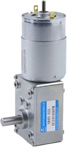 12V 25W 24V 30W DC Worm Gear Motor Single Shaft 5840-555 Low-speed Adjustable Speed CW CCW Motor(160RPM,12VMotor and Bracket) in Kuwait