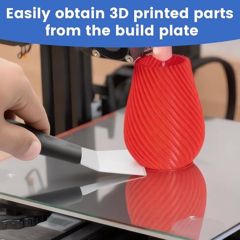 3D Printer Tool Removal Scraper Kit, 6.3x1.5 Inch Metal Scraper with 0.4" Thick Blade & Hang Hole, Curved and Straight Edge for 3D Printing Resin Removal Model Stripping, Kitchen Grease Removal in Kuwait