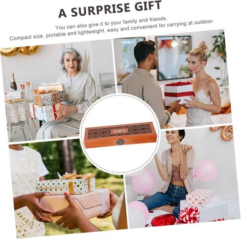 Milisten Harmonica Storage Box Carrying Case for 24-Hole Harmonica Wooden Protective Musical Instrument Case with Flexible Lid Compact Lightweight Travel Pouch in Kuwait