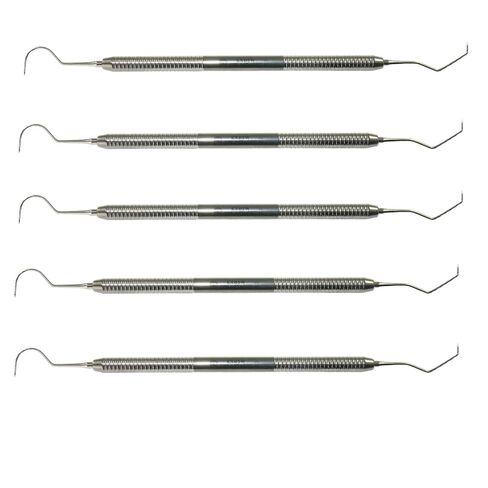 مجموعة أدوات مستكشف الأسنان من OSUNG، مقبض معدني EXD5W، عبوة من 5 قطع in Kuwait