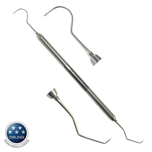 مجموعة أدوات مستكشف الأسنان من OSUNG، مقبض معدني EXD5W، عبوة من 5 قطع in Kuwait