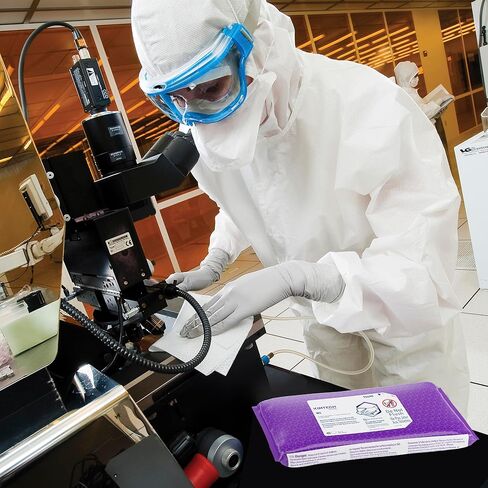 Kimtech Pure W4 PreSat Sterile Wipers (76490), 70% Isopropyl Alcohol with Anti-Stat Resealable Pouch, 11" x 9", White, 10 Pouches of 40 Wipes / Case (400 per case) in Kuwait