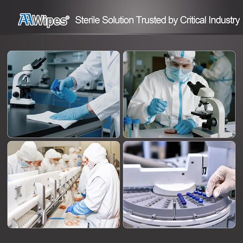 AAWipes Cleanroom Nonwoven Wipes Sterile 6" x 6" (Bag of 300 Pcs) for Lab NW06809GM in Saudi Arabia