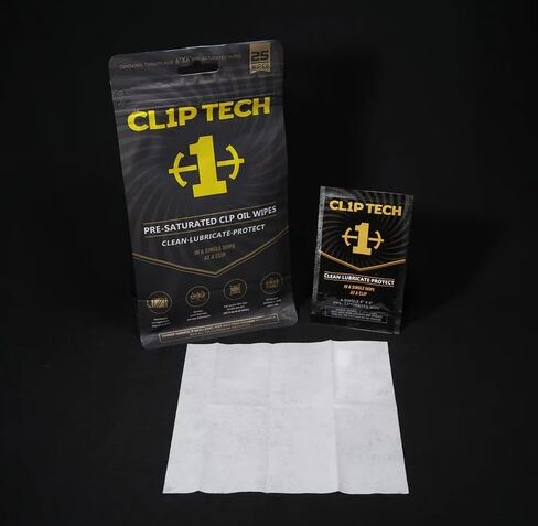Clip Tech Field & Range Single Wipe Multi-Pack - Individual CLP Cleaning Wipes - 6''x6'' Large Size CLP Wipe - 25 Pcs in Saudi Arabia
