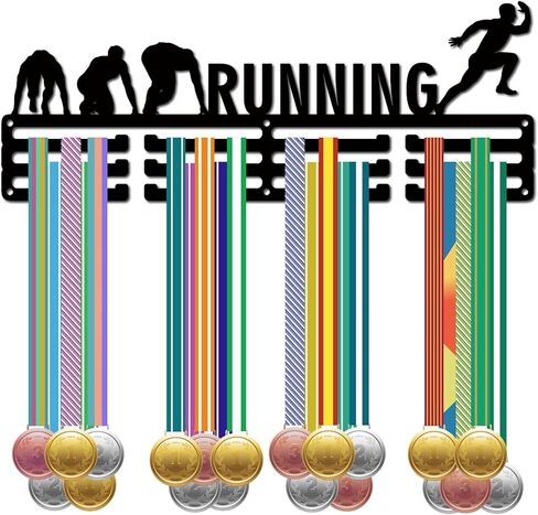 CREATCABIN Taekwondo Medal Holder Medal Hanger Medal Hanging Decor Medal Rack Display Wall Mounted 3 Lines Design Room Home Decoration Gift for Taekwondo Player Race Winner Black 15.7x5.9 Inch in Saudi Arabia