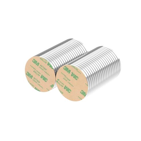 Magnetic Dots 3/4" D x 1/16" H - 40Pack, Powerful Rare Earth Disc Magnet with Strong 3M Adhesive, Neodymium Round Magnets, Self Adhesive Magnet, Strong Neodymium Magnets Disc in Kuwait