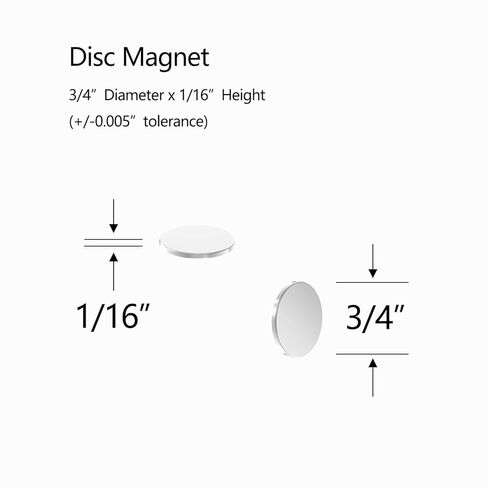 Magnetic Dots 3/4" D x 1/16" H - 40Pack, Powerful Rare Earth Disc Magnet with Strong 3M Adhesive, Neodymium Round Magnets, Self Adhesive Magnet, Strong Neodymium Magnets Disc in Kuwait