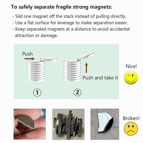 Magnetic Dots 3/4" D x 1/16" H - 40Pack, Powerful Rare Earth Disc Magnet with Strong 3M Adhesive, Neodymium Round Magnets, Self Adhesive Magnet, Strong Neodymium Magnets Disc in Kuwait