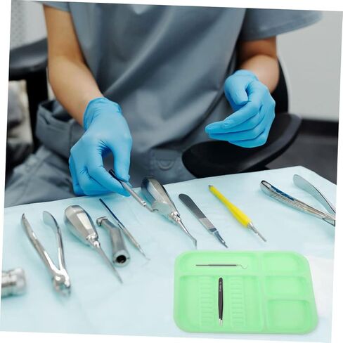 2pcs Colorful Mini Storage Instrument Plates for Clinics Home Use and Laboratories Easy to Clean Compartment Design for Organized Storage in Saudi Arabia