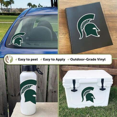Desert Cactus Michigan State University Sticker Spartans MSU Vinyl Decal Laptop Water Bottle Car Scrapbook (IND 4) in Kuwait