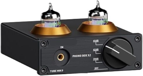 Phono Preamplifier for Turntable Phonograph Preamplifier Mini Stereo Audio HiFi Tube Amplifier Box X2 Suitable for DIY(Box X2 with 5654W) in Saudi Arabia