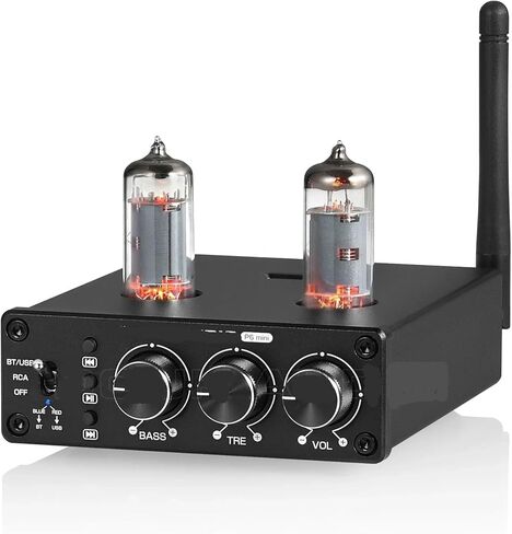 مضخم صوت صغير بأنبوب مفرغ HiFi 5.0 مضخم صوت ستيريو مشغل U مع تحكم ثلاثي وباس in Saudi Arabia