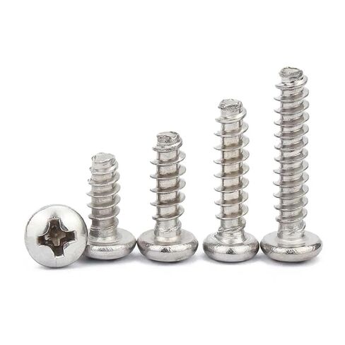 20/100X 304 Stainless Steel Cross Recess Pan Round Head Flat End Self Tapping Screw(10mm,100pcs M2) in Saudi Arabia