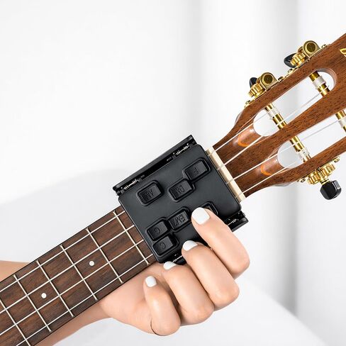 Ukulele Chord Presser Practice Tool for Beginners, Assisted Learning Trainer Aid, Easy Press Kit Attachment Eliminates Finger Pain for 23 Inches and 26 Inches Ukulele in Kuwait