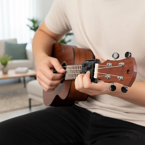 Ukulele Chord Presser Practice Tool for Beginners, Assisted Learning Trainer Aid, Easy Press Kit Attachment Eliminates Finger Pain for 23 Inches and 26 Inches Ukulele in Kuwait
