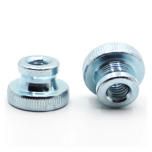 M3 M4 M5 M6 M8 M10 GB806 Nickel/Black Zinc Plated Carbon Steel Knurled Step Thumb Nut Iinstrument Hand Tighten(Blue Zinc Plated,M8 2pcs) in Kuwait