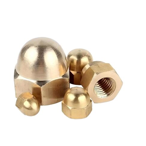 Brass Acorn Nut M3 M4 M5 M6 M8 M10 M12 M14 M16 Cap Hex Nuts Decorative Dome Head(M14 (1pc)) in Kuwait