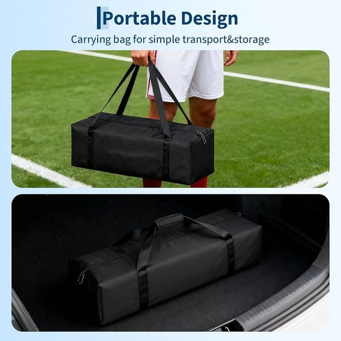 أهداف كرة قدم مقاس 6 × 4 أقدام للفناء الخلفي، شبكة كرة قدم بإطار فولاذي مع 4 أوتاد أرضية، هدف كرة قدم محمول، إعداد سهل للتدريب واللعب التنافسي in Kuwait